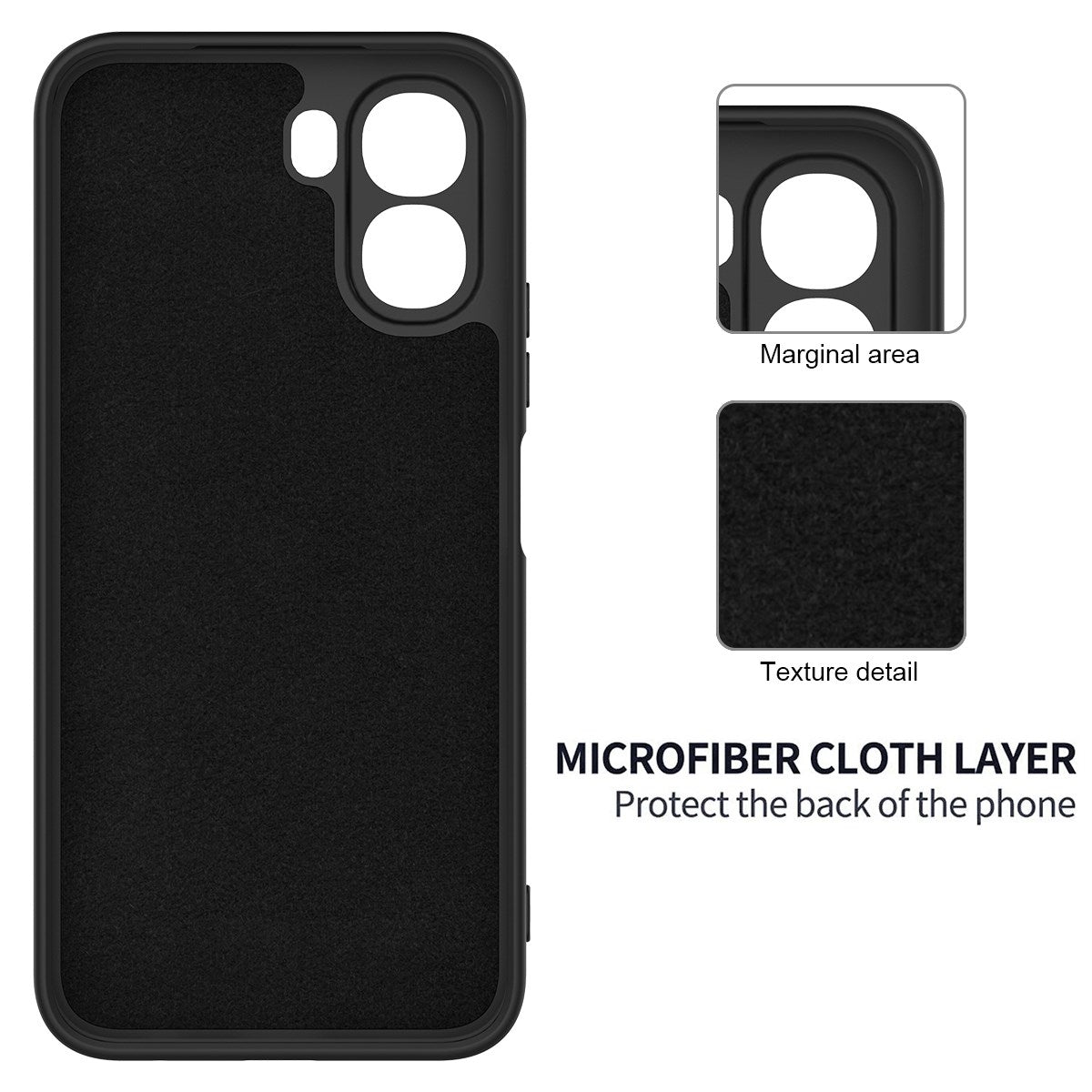 OPPO A6x EIDERWOOD Silikone Bagside Cover m. Strop - Sort