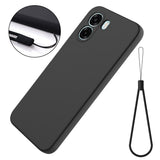 OPPO A6x EIDERWOOD Silikone Bagside Cover m. Strop - Sort