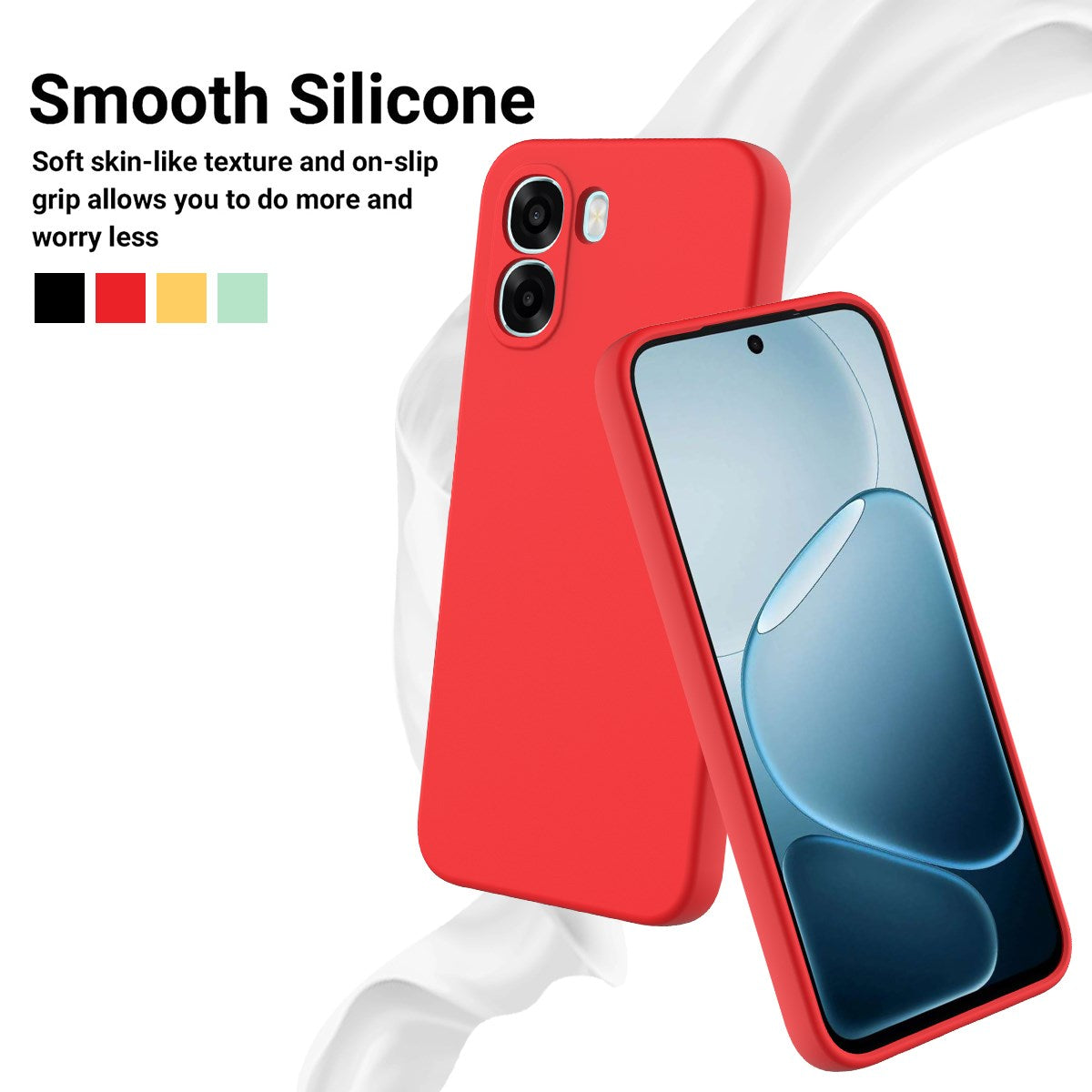 OPPO A6x EIDERWOOD Silikone Bagside Cover m. Strop - Rød