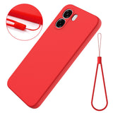 OPPO A6x EIDERWOOD Silikone Bagside Cover m. Strop - Rød