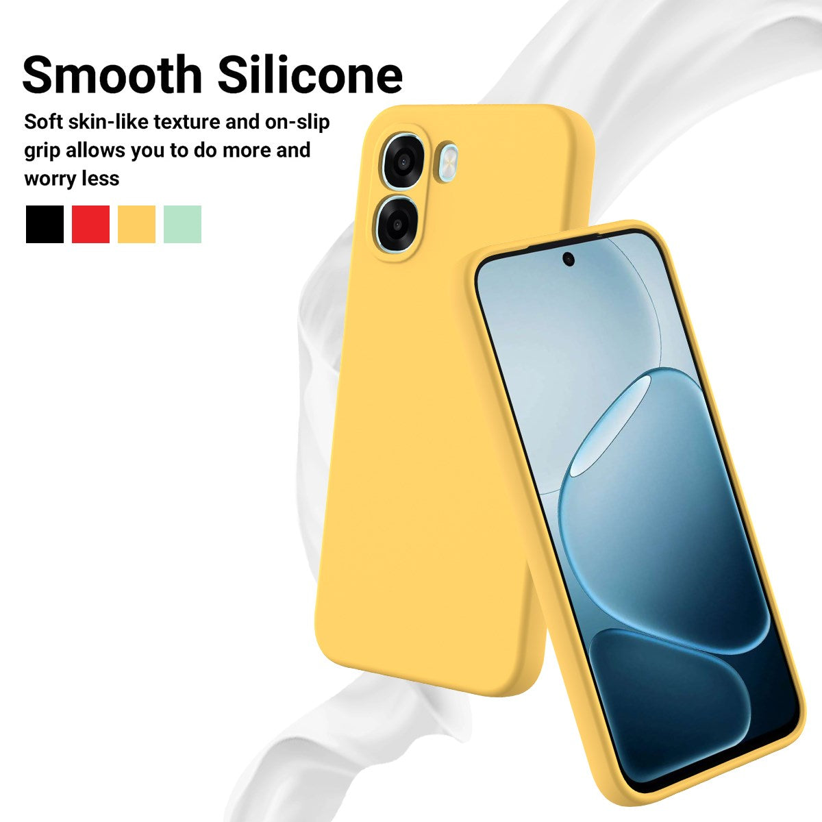 OPPO A6x EIDERWOOD Silikone Bagside Cover m. Strop - Gul