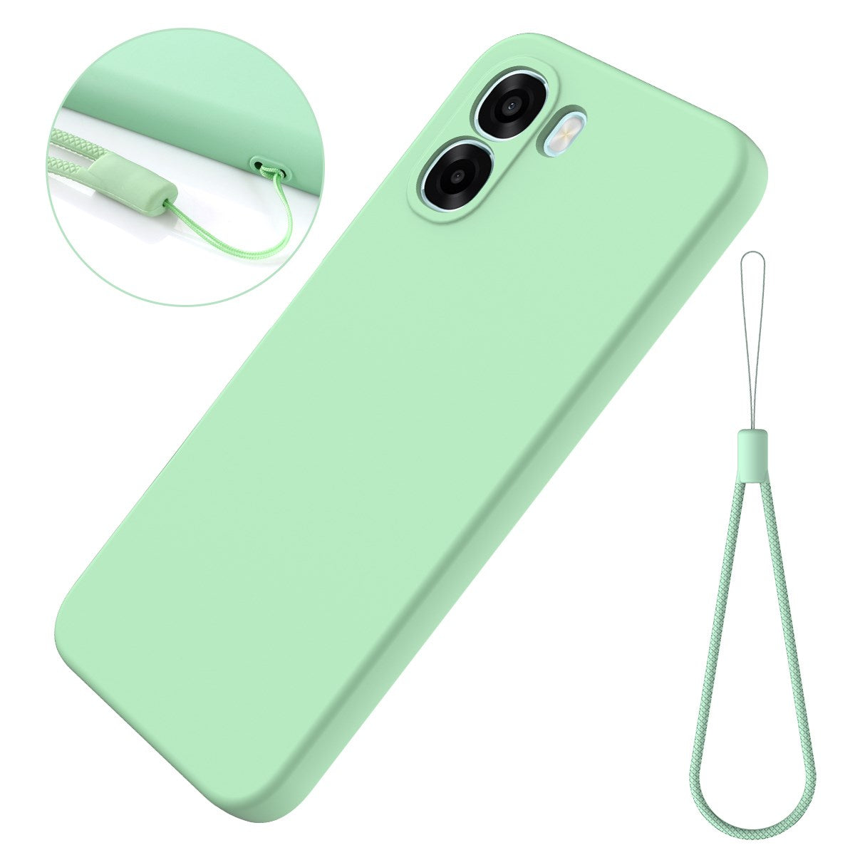 OPPO A6x EIDERWOOD Silikone Bagside Cover m. Strop - Grøn