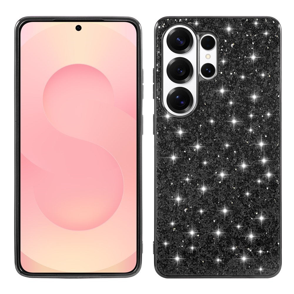 Samsung Galaxy S26 Ultra EIDERWOOD Hybrid Glitter Bagside Cover - Sort