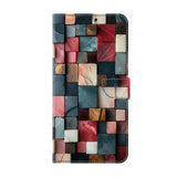 Samsung Galaxy A37 EIDERWOOD Kunstlæder Flipcover m. Indbygget Kortholder & Standerfunktion - Farverige Firkanter