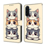 Samsung Galaxy A37 EIDERWOOD Kunstlæder Flipcover m. Indbygget Kortholder & Standerfunktion - Katte