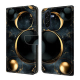 Samsung Galaxy A57 EIDERWOOD Kunstlæder Flipcover m. Indbygget Kortholder & Standerfunktion - Guldringe
