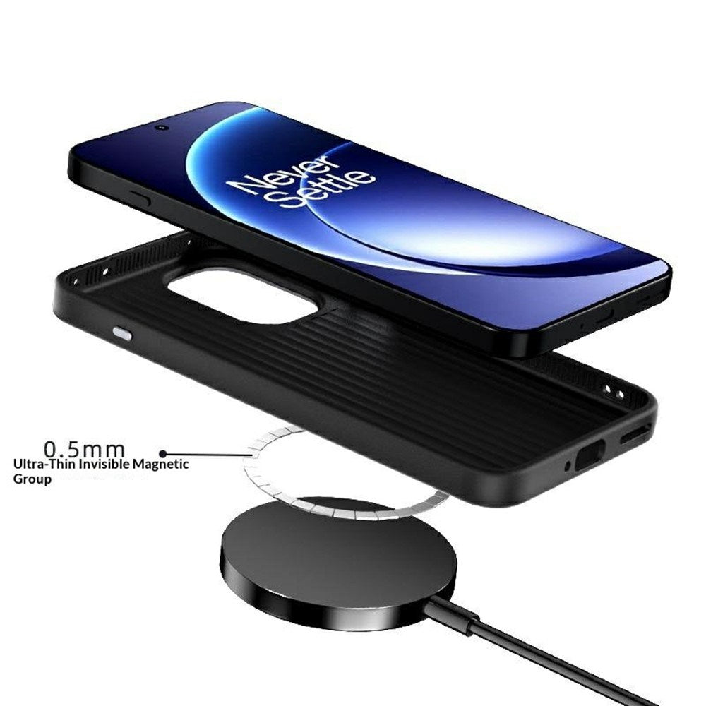 EIDERWOOD OnePlus 15R Carbon Cover - MagSafe Kompatibel - Sort / Sølv