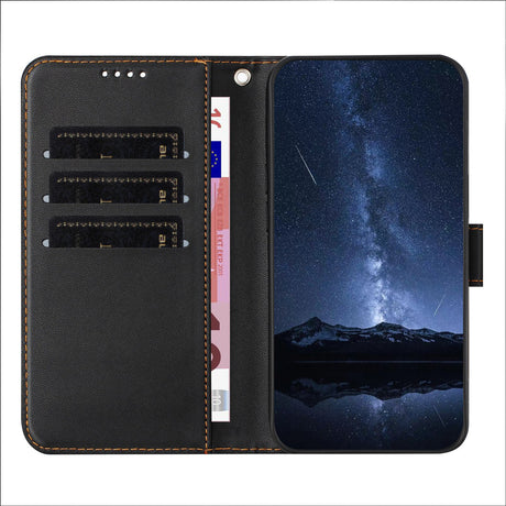 Xiaomi 17 Ultra EIDERWOOD Kunstlæder Flip Cover - Sort