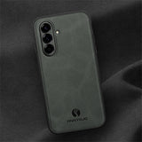 Samsung Galaxy A27 EIDERWOOD Hybrid Case med Kunstlæder - Vinrød