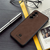 Samsung Galaxy A27 EIDERWOOD Hybrid Case med Kunstlæder - Sort