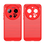 Xiaomi 17 Ultra EIDERWOOD Brushed Carbon Bagside Cover - Rød
