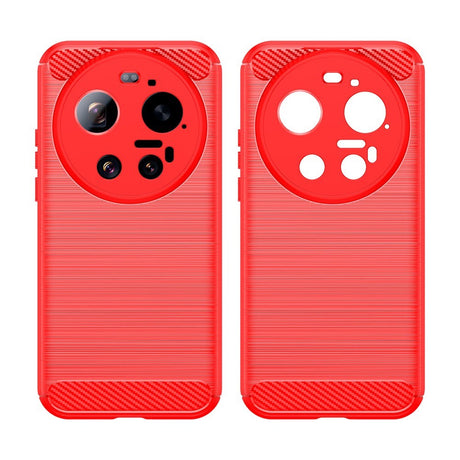 Xiaomi 17 Ultra EIDERWOOD Brushed Carbon Bagside Cover - Rød