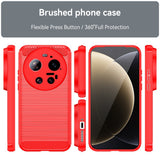 Xiaomi 17 Ultra EIDERWOOD Brushed Carbon Bagside Cover - Rød