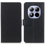 Xiaomi Redmi Note 15 Pro+ (Plus) / Poco M8 Pro (5G) EIDERWOOD Kunstlæder Flip Cover m. Kortholder - Sort