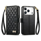 iPhone 18 Pro / 17 Pro EIDERWOOD Kunstlæder Flip Cover m. Tekstur - Sort
