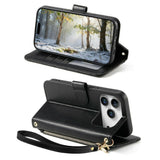 iPhone 18 Pro / 17 Pro EIDERWOOD Kunstlæder Flip Cover m. Tekstur - Sort