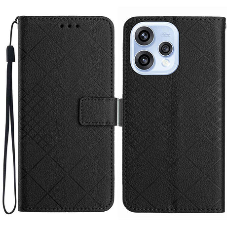 OPPO Reno15 (5G) EIDERWOOD Kunstlæder Cover m. Strop - Sort