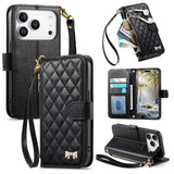 iPhone 18 Pro Max / 17 Pro Max EIDERWOOD Kunstlæder Flip Cover m. Tekstur - Sort