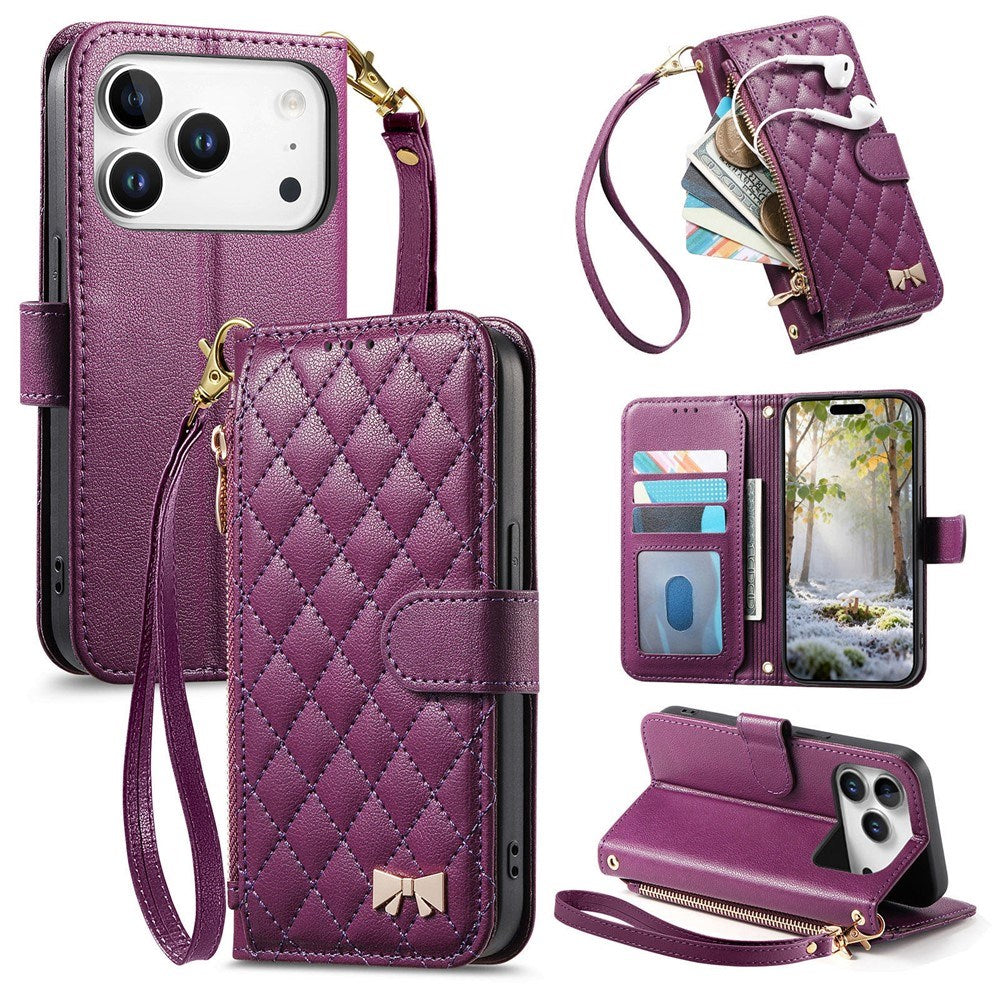 iPhone 18 Pro Max / 17 Pro Max EIDERWOOD Kunstlæder Flip Cover m. Tekstur - Lilla