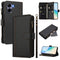 OPPO A6x EIDERWOOD Flip Cover i Kunstlæder - 9 x Kortholder - Lynlåslomme - Sort