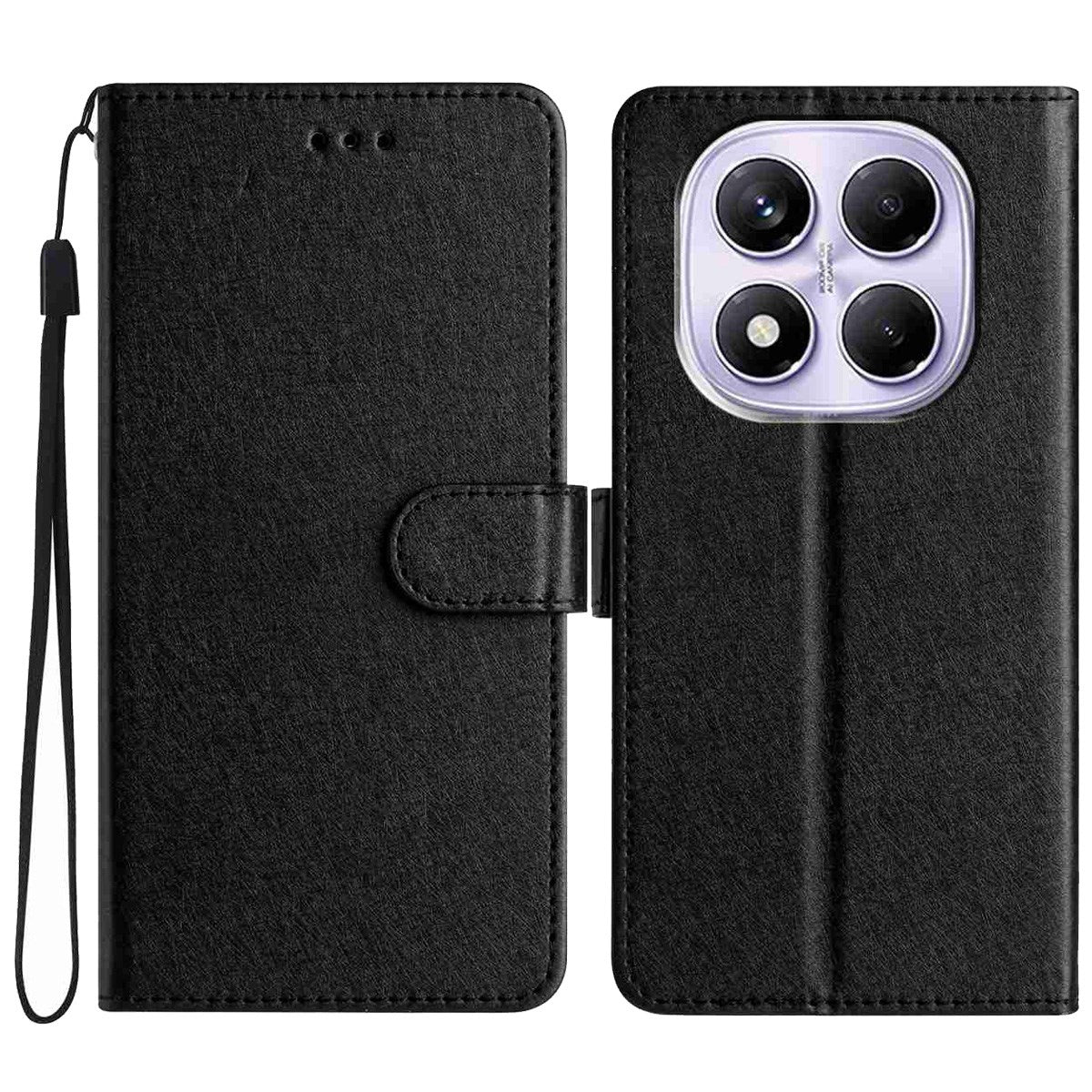 Xiaomi Redmi Note 15 (5G) / Poco M8 (5G) EIDERWOOD Kunstlæder Flip Cover inkl. Strop - Sort