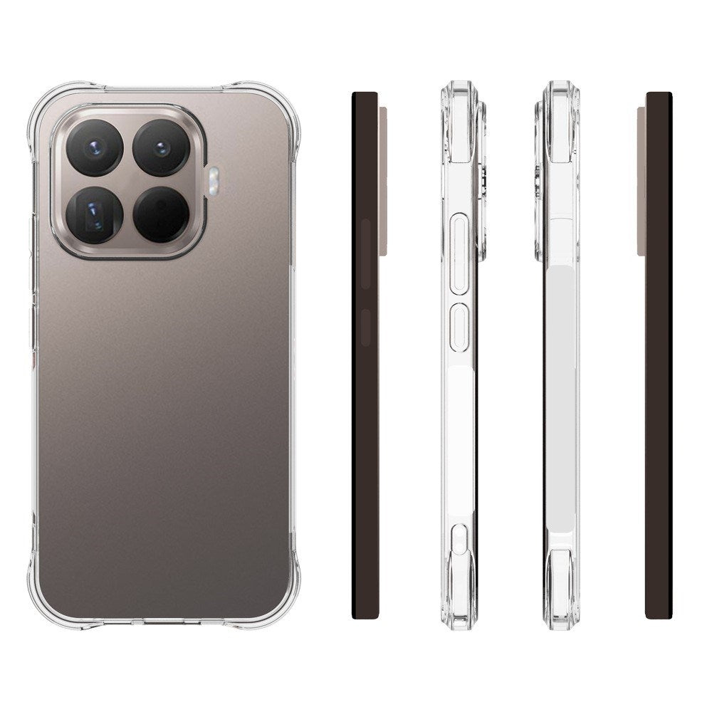 Xiaomi 17T EIDERWOOD Fleksibelt Plast Bagside Cover m. Stødabsorberende Hjørner - Gennemsigtig