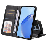 Realme 16 Pro EIDERWOOD Kunstlæder Flip Cover inkl. Strop - Sort