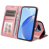 Realme 16 Pro EIDERWOOD Kunstlæder Flip Cover inkl. Strop - Lyserød