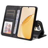 Realme 16 Pro+ EIDERWOOD Kunstlæder Flip Cover inkl. Strop - Sort