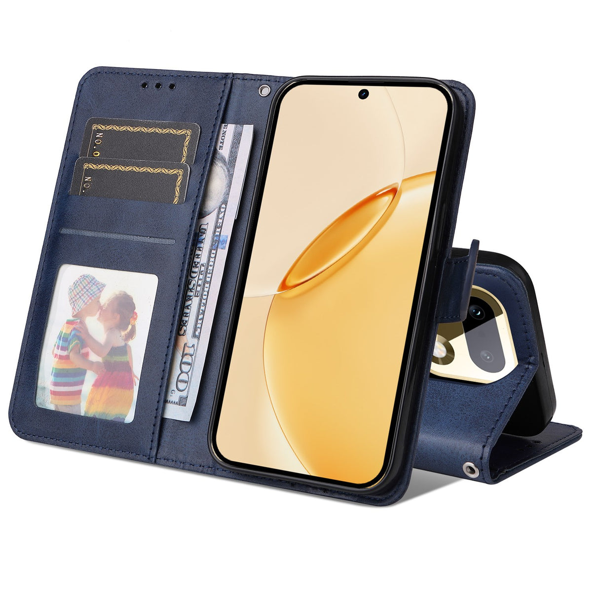 Realme 16 Pro+ EIDERWOOD Kunstlæder Flip Cover inkl. Strop - Blå