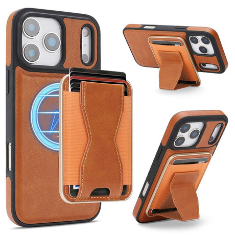 iPhone 17 Pro EIDERWOOD Kunstlæder Cover m. Kortholder - MagSafe Kompatibel - Brun