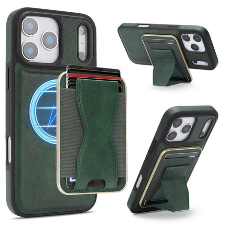 iPhone 17 Pro EIDERWOOD Kunstlæder Cover m. Kortholder - MagSafe Kompatibel - Grøn