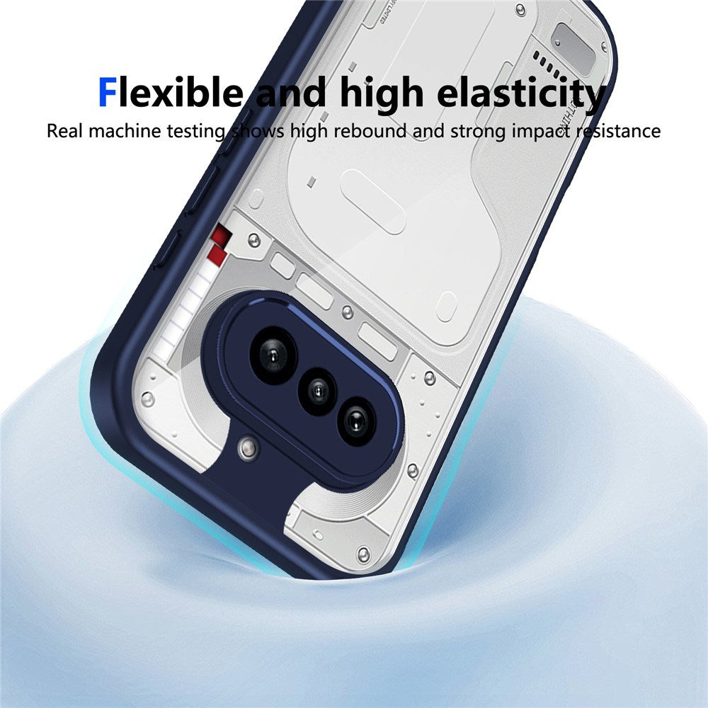 Nothing Phone (4a) Hybrid Bagside Cover - Gennemsigtig / Blå