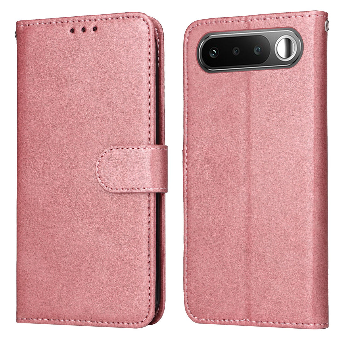 Realme 16 EIDERWOOD Kunstlæder Flip Cover inkl. Strop - Lyserød