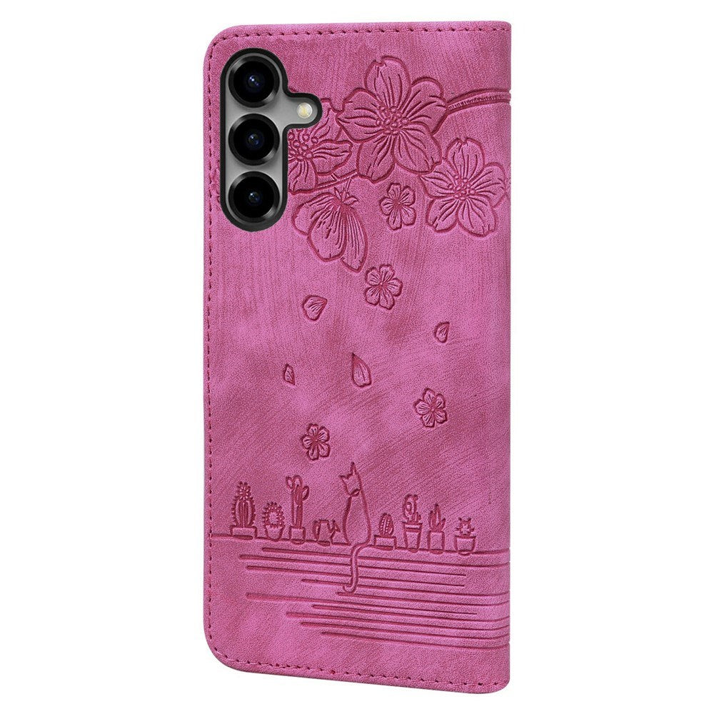 Samsung Galaxy S26 EIDERWOOD Mobil Cover m. Tryk / Kortholder / Strop - Lyserød