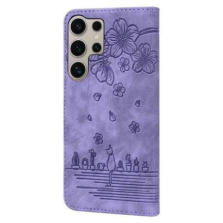 Samsung Galaxy S26 Ultra EIDERWOOD Mobil Cover m. Tryk / Kortholder / Strop - Lilla