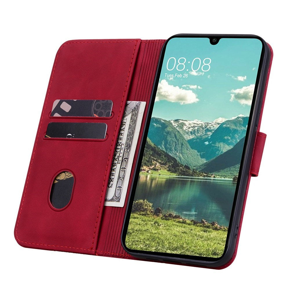 Samsung Galaxy A57 EIDERWOOD Mobilcover m. Tryk - Kortholder & Strop - Rød
