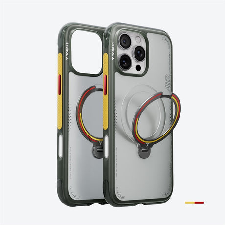 iPhone 16 Pro TORRAS Ostand Q3 Air Case m. 360° Kickstand - MagSafe Kompatibel - Germany Iron