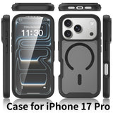 iPhone 18 Pro / 17 Pro EIDERWOOD Mat Hybrid Plast Bagside Cover m. Skærmbeskyttelsesfilm - MagSafe Kompatibel - Sort