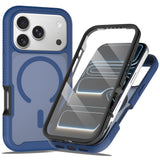 iPhone 18 Pro / 17 Pro EIDERWOOD Mat Hybrid Plast Bagside Cover m. Skærmbeskyttelsesfilm - MagSafe Kompatibel - Blå