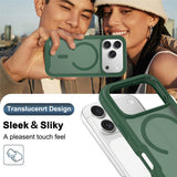 iPhone 18 Pro / 17 Pro EIDERWOOD Mat Hybrid Plast Bagside Cover m. Skærmbeskyttelsesfilm - MagSafe Kompatibel - Grøn