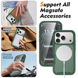 iPhone 18 Pro / 17 Pro EIDERWOOD Mat Hybrid Plast Bagside Cover m. Skærmbeskyttelsesfilm - MagSafe Kompatibel - Grøn