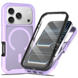 iPhone 18 Pro / 17 Pro EIDERWOOD Mat Hybrid Plast Bagside Cover m. Skærmbeskyttelsesfilm - MagSafe Kompatibel - Lilla