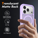 iPhone 18 Pro / 17 Pro EIDERWOOD Mat Hybrid Plast Bagside Cover m. Skærmbeskyttelsesfilm - MagSafe Kompatibel - Lilla