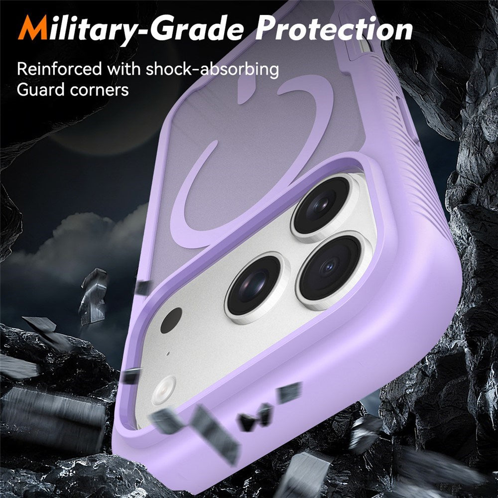 iPhone 18 Pro / 17 Pro EIDERWOOD Mat Hybrid Plast Bagside Cover m. Skærmbeskyttelsesfilm - MagSafe Kompatibel - Lilla