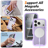 iPhone 18 Pro / 17 Pro EIDERWOOD Mat Hybrid Plast Bagside Cover m. Skærmbeskyttelsesfilm - MagSafe Kompatibel - Lilla