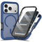 iPhone 18 Pro Max / 17 Pro Max EIDERWOOD Mat Hybrid Plast Bagside Cover m. Skærmbeskyttelsesfilm - MagSafe Kompatibel - Blå