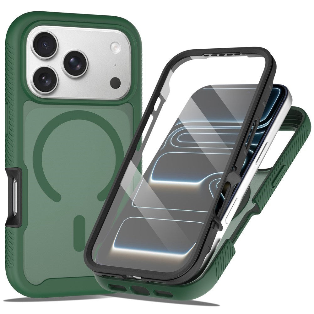 iPhone 18 Pro Max / 17 Pro Max EIDERWOOD Mat Hybrid Plast Bagside Cover m. Skærmbeskyttelsesfilm - MagSafe Kompatibel - Grøn