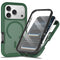 iPhone 18 Pro Max / 17 Pro Max EIDERWOOD Mat Hybrid Plast Bagside Cover m. Skærmbeskyttelsesfilm - MagSafe Kompatibel - Grøn