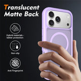 iPhone 18 Pro Max / 17 Pro Max EIDERWOOD Mat Hybrid Plast Bagside Cover m. Skærmbeskyttelsesfilm - MagSafe Kompatibel - Lilla